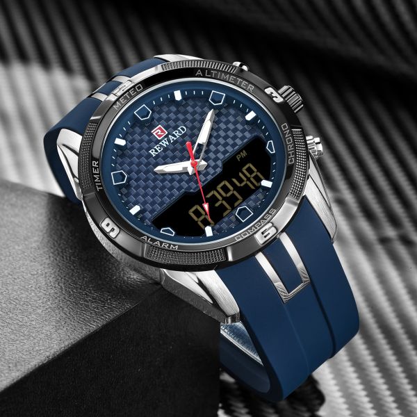 Chinese wholesale Led Display Sport Mens Stainless Steel Watches Alloy Case With Silicon Band