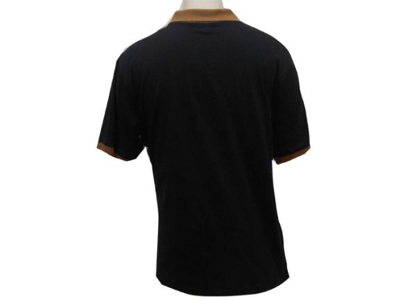 Maroon Mens Cotton Polo Shirts , Mens Polo Crew Neck T Shirts With Plastic Buttons