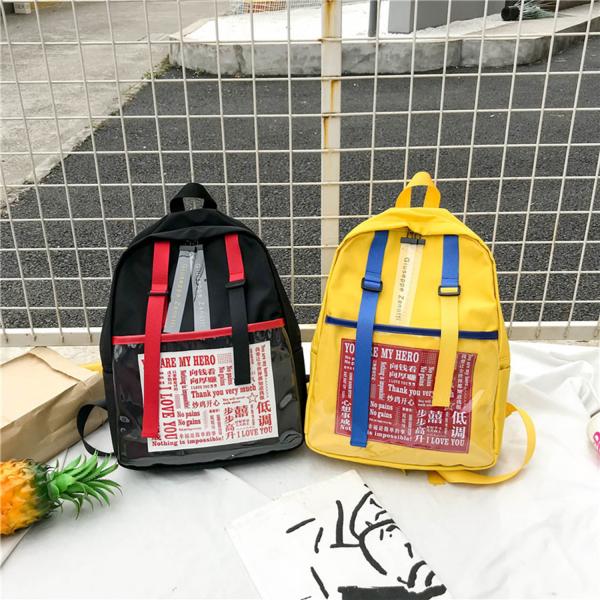 Nylon cloth shoulder bag 2018 new tide Korean fashion letter backpack UL ZZANG original old style travel bag