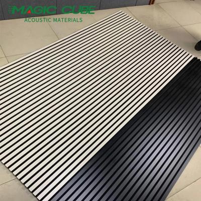 Flame Resistant Polyester Wooden Slat Acoustic Panels For Meeting Rooms