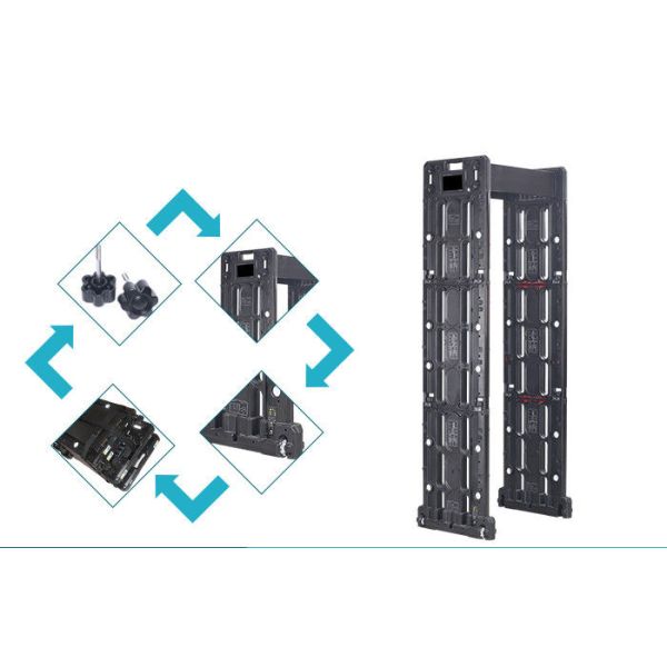 255 Sensitivity Level Portable Metal Detector Body Scanner With 24 Zones