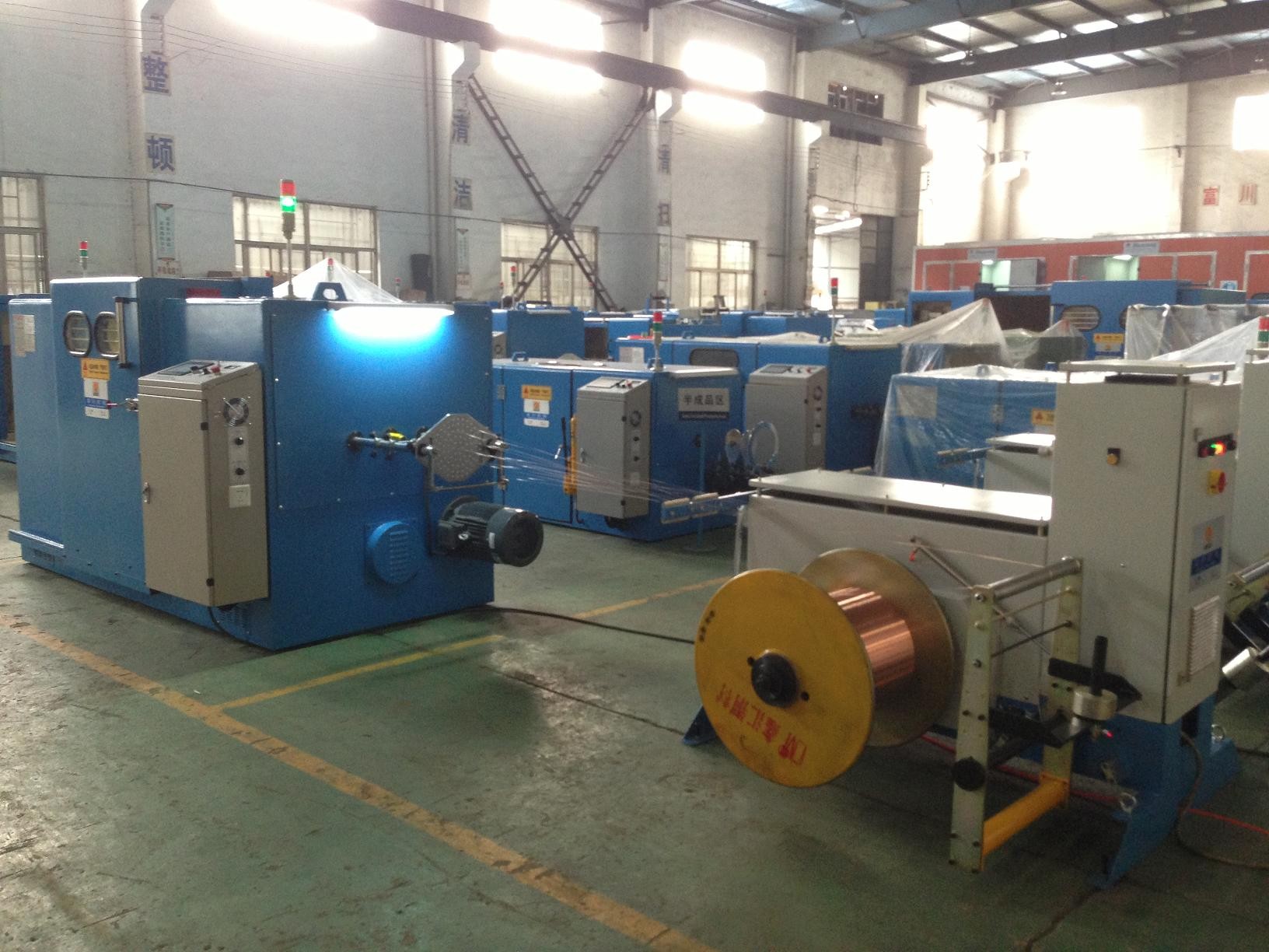 Bare Copper Double Twist Bunching Machine 1.2Kgf Magnetic Powder Clutch Equipment