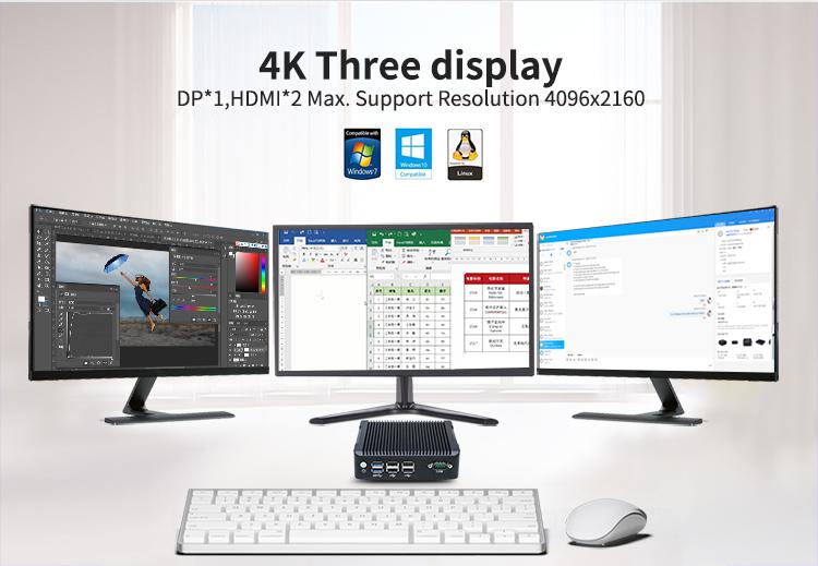 Нано-N5 Плюс Промышленный Мини ПК Квад-Ядерный J3710 1XMSATA 2.5 HDD 2XUSB3.0