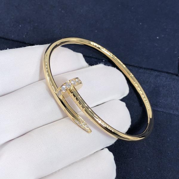 Elegant Car Tier 18k GoldJuste Un Clou Bracelet  Natural Diamonds Real Gold Real Diamonds