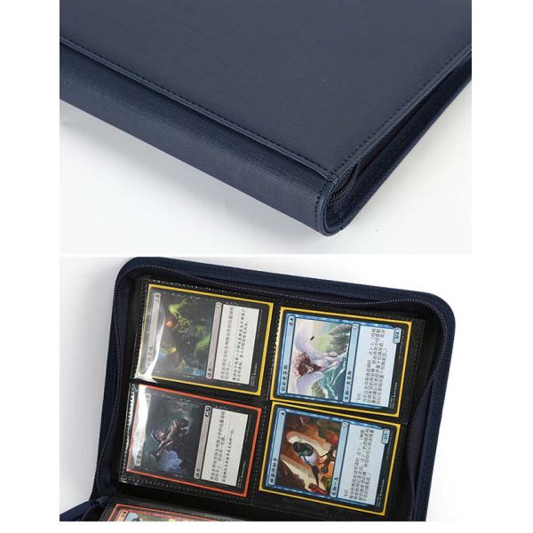 Карманы легковеса 2кс4 связывателя альбома хранения коллекционных карточек кожи Пу