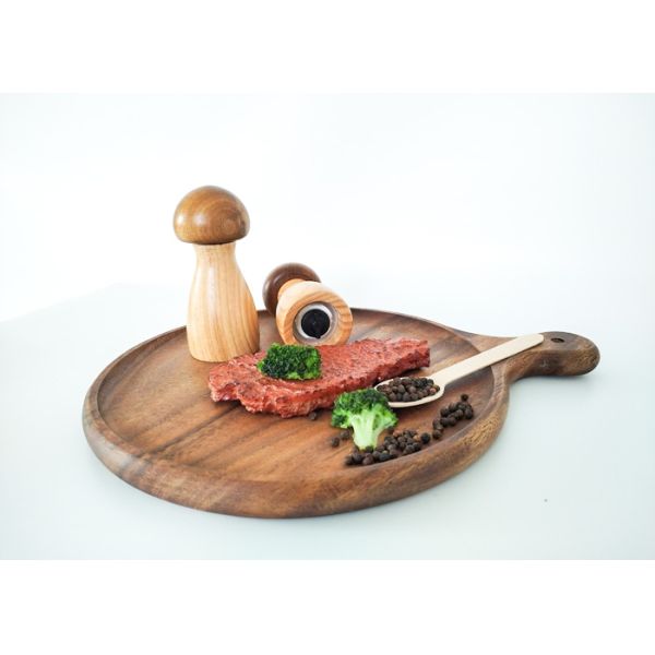 Refillable Wooden Salt And Pepper Grinders Sustainable Wood Durable