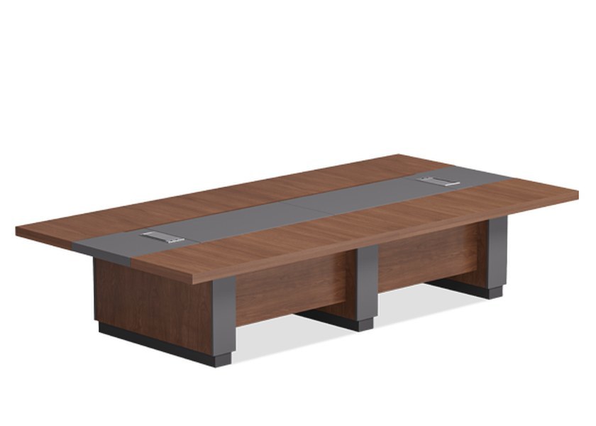 Larry Conference Table with L-shape Structure and Modern Retro Styling in Multiple Sizes