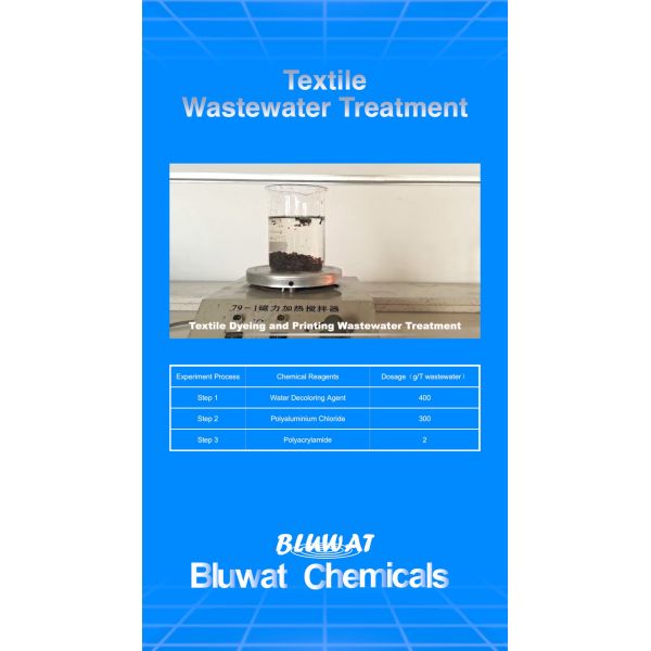 Agent de teinture de Decoloring des eaux usées de Bluwat de processus de textile 50%