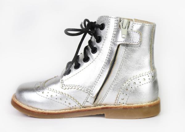 Waterproof EU 23-30 Kids Leather Boot Oxfords Ankle Boots Zipper Slip Genuine Leather