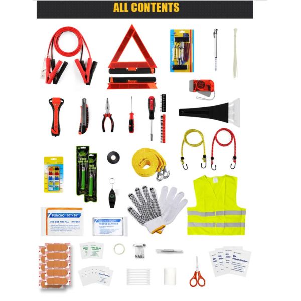 Взрослый автомобильный набор помощи обочины автомобиля безопасти бортовой аптечки с соединительным кабелем