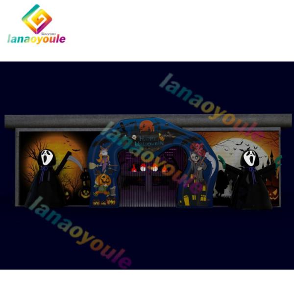 Giant Halloween Inflatable Maze Combo Castle Bouncer Slide Inflatable Halloween Decoration