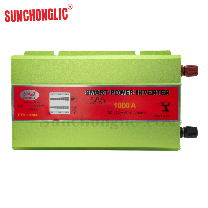 1000W Smart Off Grid Modified Sine Wave Inverter 12V DC to 110V AC Power Inverter