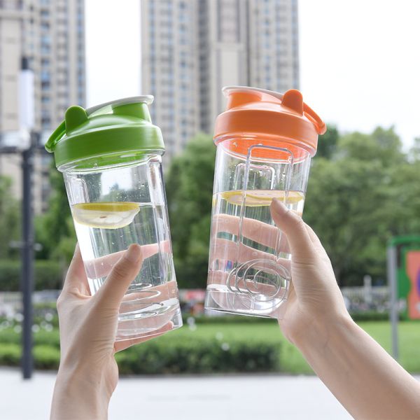 Stocked Protein Powder Portable Shake Cup with Direct Drinking Method and Metal Ball