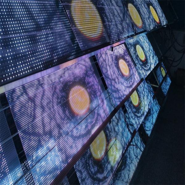 Decoración de interiores transparentes ultrafinos de alta calidad personalizable Led P10 pantalla transparente flexible