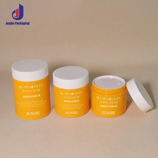 300ml 500ml Pet Plastic Cosmetics Packaging Containers Wide Mouth Jar for Scrub Skincare Cream Body Butter PET Jars With Lids