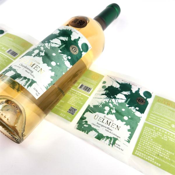 Oem Odm Self Adhesive Labels Embossed Tear Resistant Personalised Wine Bottles