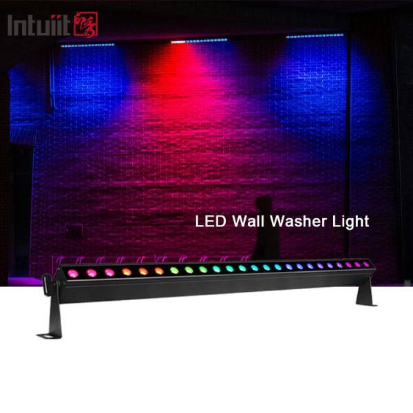 LED Stage Light Bar 24x2W RGBW 4in1 Wall Washer LED Wash Bar Linear Strip Lights for DJ
