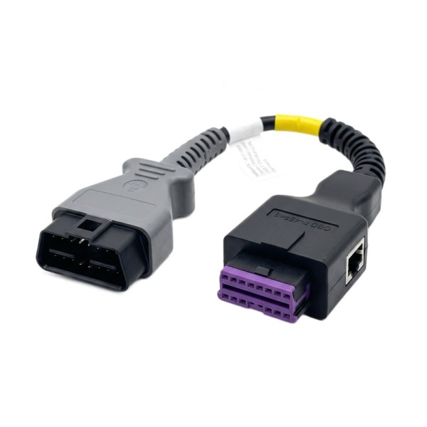 OBD‑II 16‑pin Male to OBD‑II 16‑pin Female with RJ45 Network Port