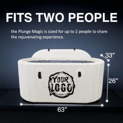 Custom Portable PVC Inflatable Cold Plunge Tub With Chiller , Folding Adult Ice Bath Tub