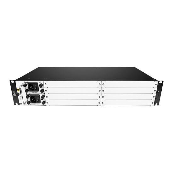 The Standard 2U Rack, Provides 8 Service Slots OEO/EDFA/OLP/DCM/CWDM/DWDM, 1 Fan Slot and 2 Power Slots