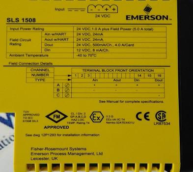 Fisher Rosemount Emerson KJ2201X1-PW1 SIS Logic Power