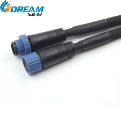 Conector à prova d'água de 1,5 mm de diâmetro de alfinete masculino para cabo de iluminação LED exterior IP68 CE UL
