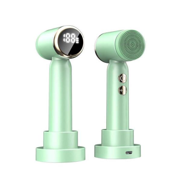 1000mAh Rechargeable Facial Cleansing Brush Green Waterproof Electric Cleansing Brush