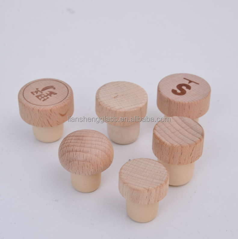 Wood Synthetic Wine Cork T Plug Cork Lid For Sealing Glass Bottles