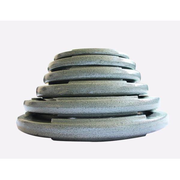 Cast Iron Black / Grey Hammerton 3 grip Barbell Weight Plates