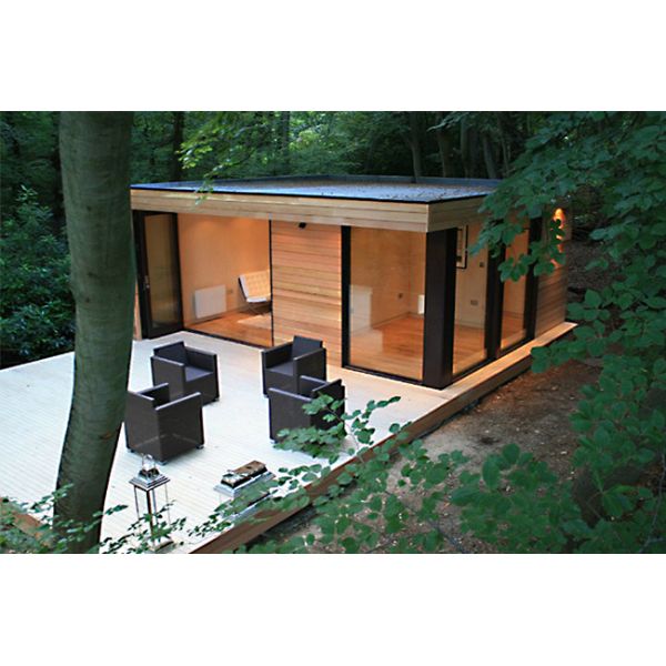 Prefab Light Steel Frame Flat Pack Garden Studio Hotel Unit Office Kit Cabin for Sale