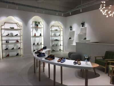 Commercial Shoe Display Rack Metal / Hanging Department Store Shoe Racks