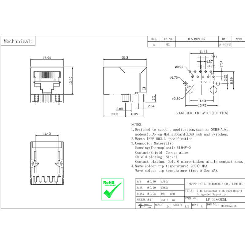 48F-24NW4NL Gigabit Circuit RJ45 Wireless Data Communication  LPJG0863DNL