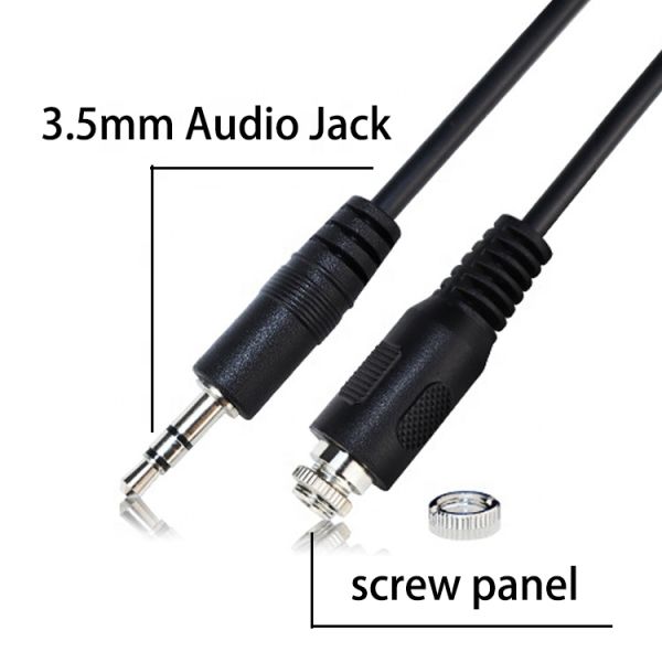 Torsión de macho a hembra 3,5 mm 3 polos TRS cable de conexión de audio