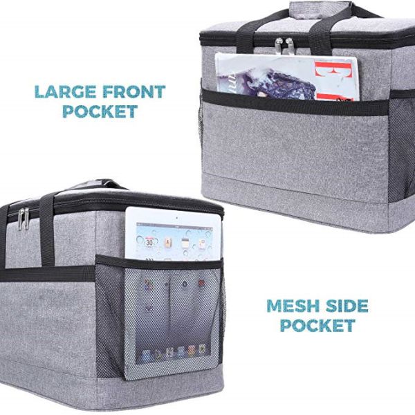30L Insulated Food Cooler Bags 50- Can Soft Sided For Beach / Picnic / Camping