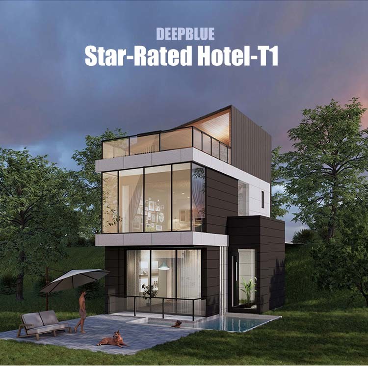 AS/NZS/USA Standard Prefab Light Steel Frame House For Living Luxury Modular Hotel Unit (Стандартизированный сборный дом из легкой стали для проживания в роскошном модульном отеле)