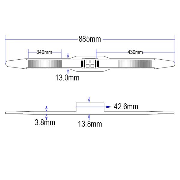 885mm Length Self Locking Cable Tie 1.54KN Tensile Strength For Secure Restraints