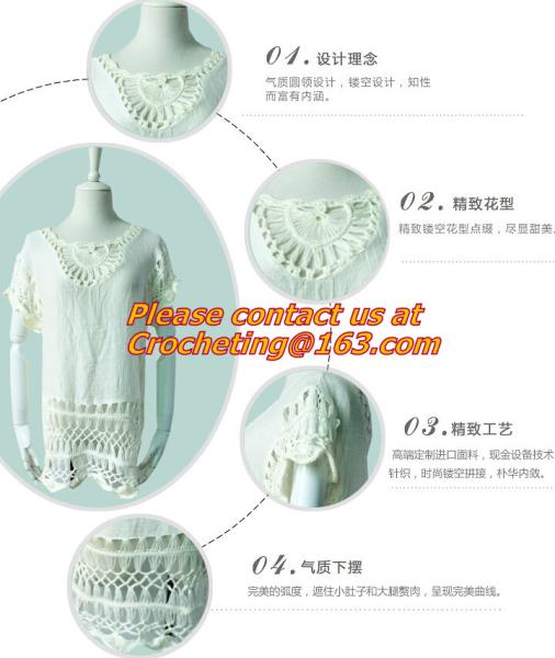 Fashion tassel, Hollow knitted Swimwear, swimsuit Crochet Bikini Beach Cover Up Smock Mini