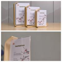Cadre de photo acrylique 8x10 L transparent et transparent sur mesure avec base en bois