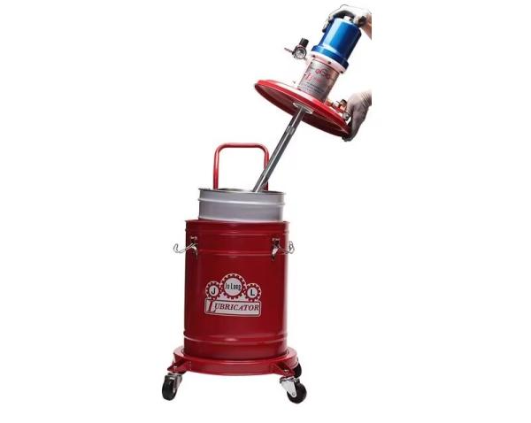 Pneumatic Grease Barrel Pump With Wheels 20 Liters 405 Bar