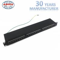 CAT6 STP a protégé le type de carte PCB du port IDC de pouce 24 du tableau de connexions 1U 19 pour la mise en réseau