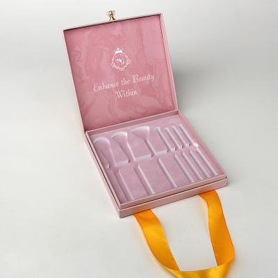 Caixa de empacotamento de papel de alta qualidade do grupo de escova da composição do cabelo do rosa da caixa de presente de cartão