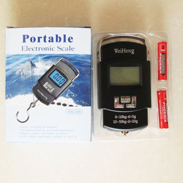 High Accuracy 1g LCD LED Display Portable 50 kg 110LBS Digital Handheld Electronic Baggage Scale Tare Function Supported