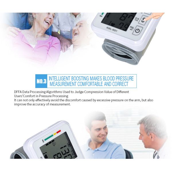 Digital Blood Pressure Monitor Upper Arm Tonometer Portable Automatic Blood Pressure Meter