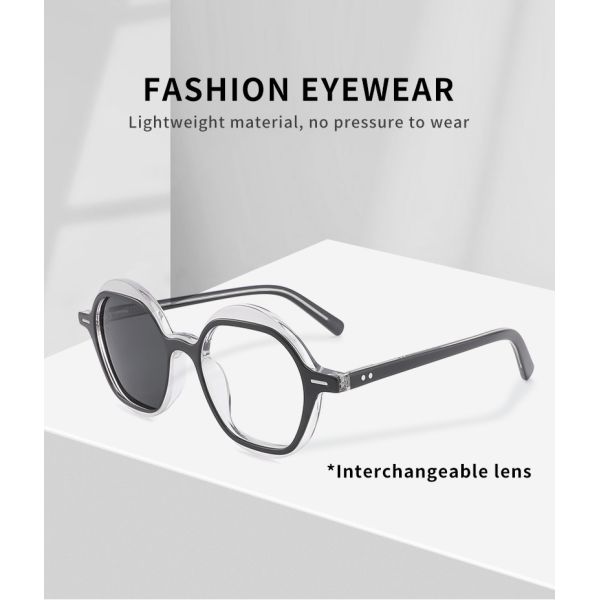Irregular Acetate Optical Frames 2 LAYER Glasses Lenses Can Be Replaced