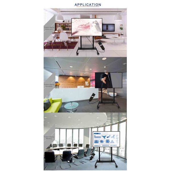 Motorized Lift Up Down Interactive Whiteboard Mobile Stand With Wired Switch