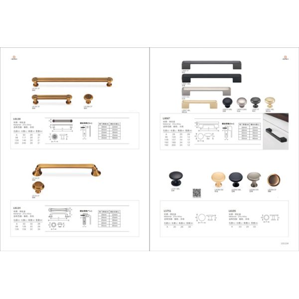 Новый европейский стиль Luxury Zinc Alloy Brushed Nickel Gold Straight Bar Cabinet Door Hardware Interior Closet Knurled Hand Новый европейский стиль