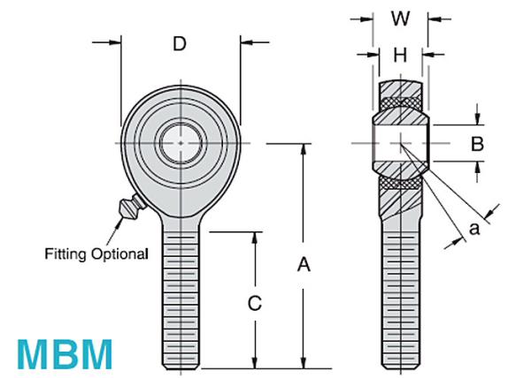 Extremidades de Rod de aço inoxidável MBM da raça de bronze/óleo de MBF 4-Piece impregnado