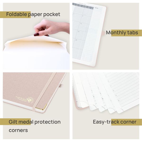 FSC Certificate Customizable Weekly Planner Soft Cover Light Pink 2023