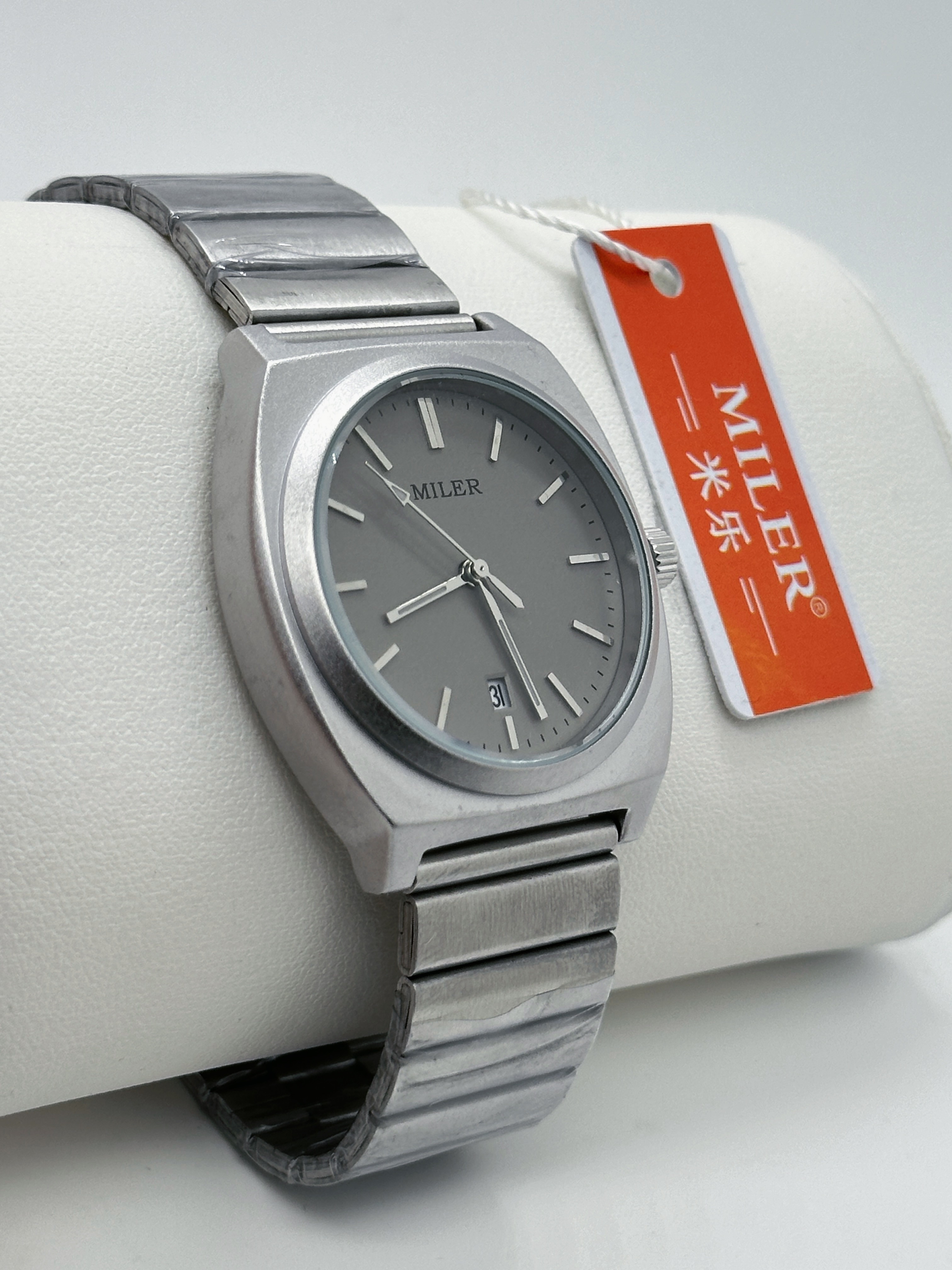 Классические аналоговые часы из нержавеющей стали круглые светлые мужские серебряные часы