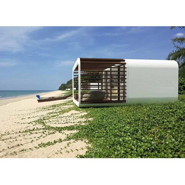 Prefab Cabin Apple House Aluminum Sliding Doors Steel Frame Prefab Modular Homes